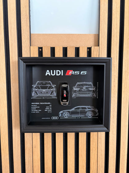 Cadre avec clé décorative de Audi RS6 C8