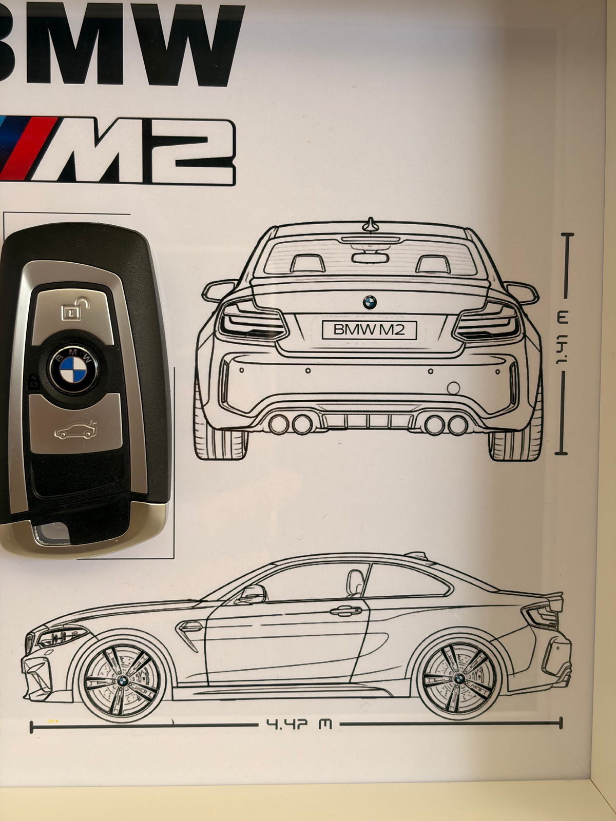 Cadre avec clé décorative de BMW M2 F87
