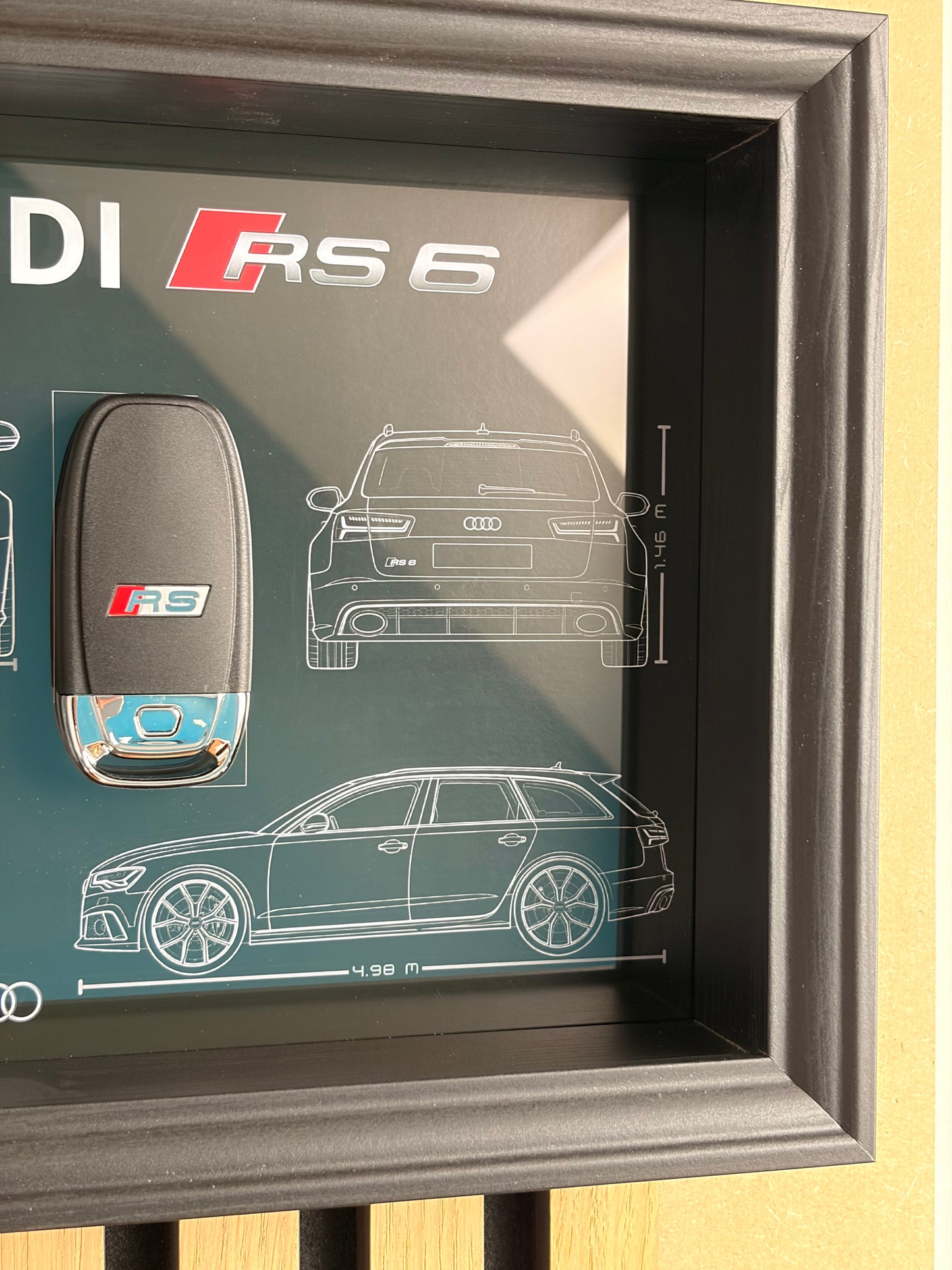 Cadre avec clé décorative de Audi RS6 C7