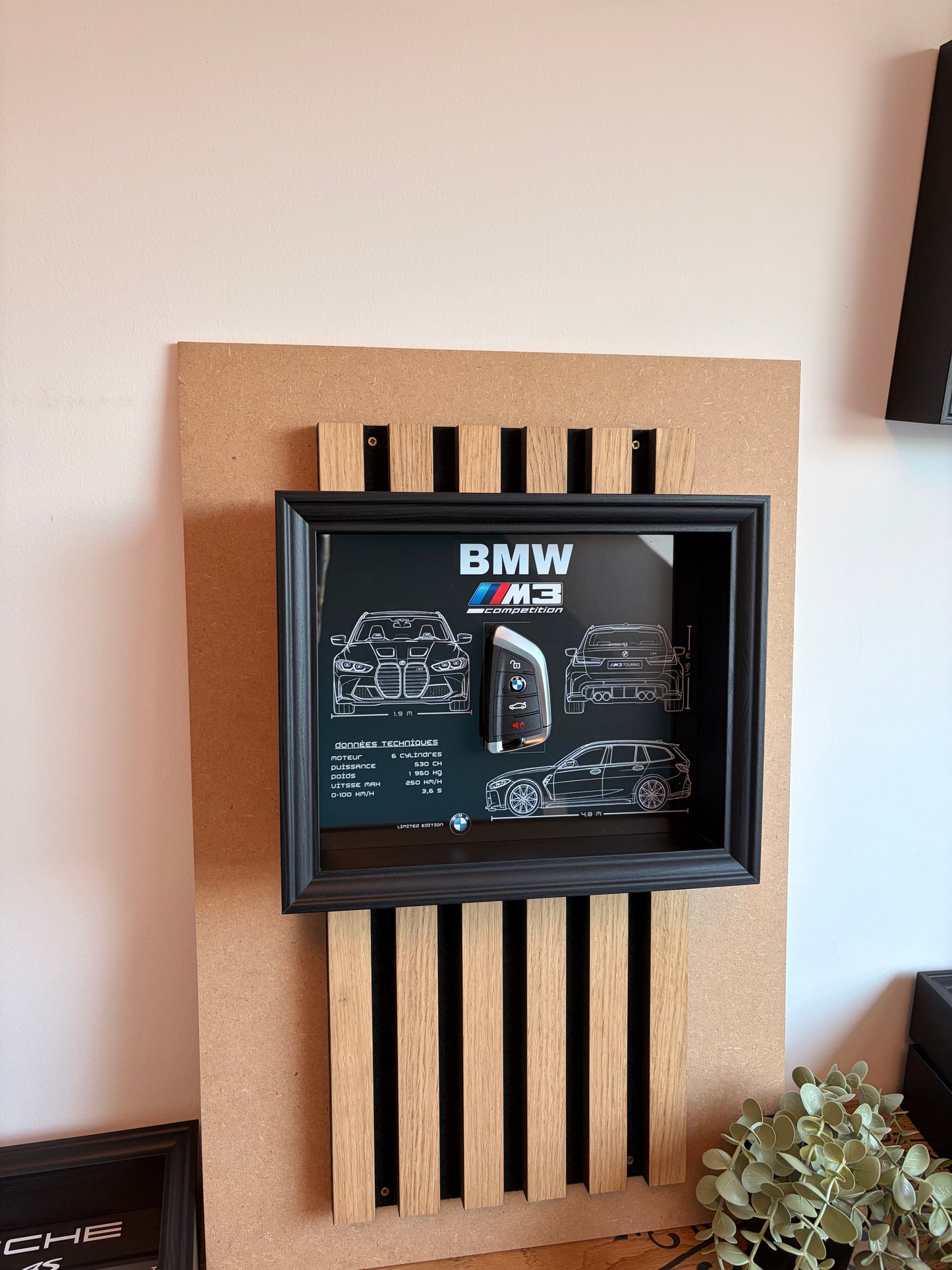 Frame with decorative key of BMW M3 E92