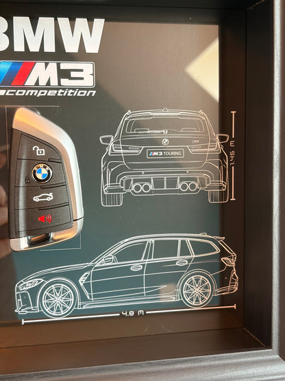 Frame with decorative key of BMW M3 E92