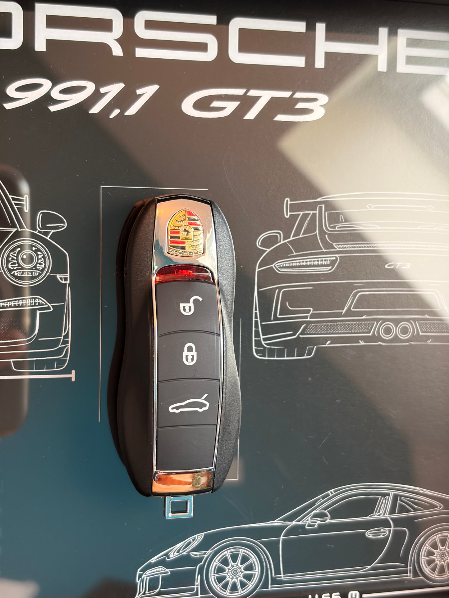 Cadre avec clé décorative de Porsche 991 GT3