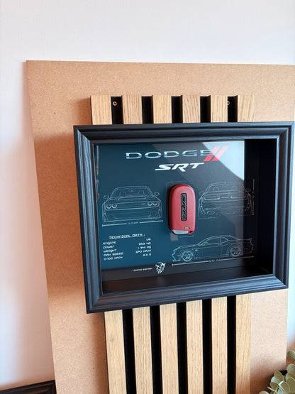 Cadre avec clé décorative de Dodge Challenger SRT Demon